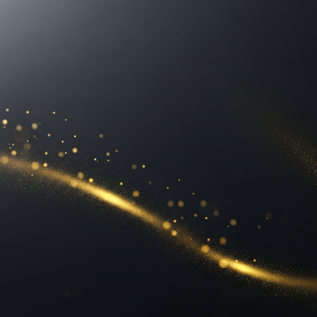 Abstract golden particles